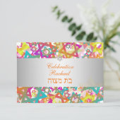 PixDezines Empfang Bar mitzvah/Mod stars Einladung (Stehend Vorderseite)