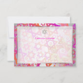 PixDezines Empfang Bar mitzvah/pink/silber Einladung (Rückseite)