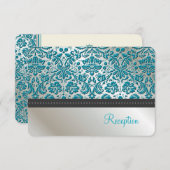 PixDezines Empfang/Baroque-Imitate Folie Spitze/aq Begleitkarte (Vorne/Hinten)