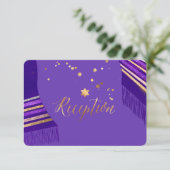 PixDezines Empfang/Lila/Gold/Rose Gold/Tallit (Stehend Vorderseite)