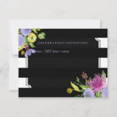 PixDezines Empfang mitzvah/DIYstripes/floral Einladung (Rückseite)