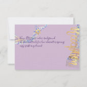 PixDezines Empfang Mitzvah/lila Wasserfarbe Einladung (Rückseite)