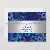 PixDezines Empfang Mod Stern/Deule Hintergrundfarb Einladung (Vorderseite)