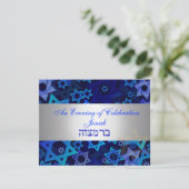 PixDezines Empfang Mod Stern/Deule Hintergrundfarb Einladung (Stehend Vorderseite)