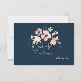 PixDezines Empfang Watercolor Blume Mitzvah ✡ RSVP Karte