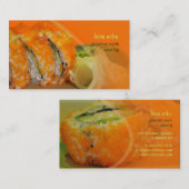 PixDezines Encrusted Masago Sushi Visitenkarte (Vorne/Hinten)