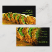 PixDezines Encrusted Panko, Seared Ahi Sushi Visitenkarte (Vorne/Hinten)