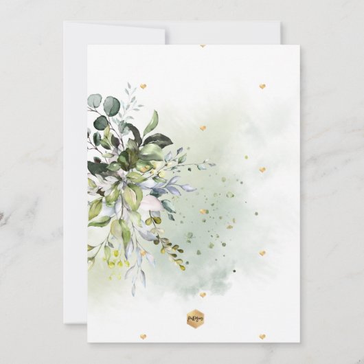 PixDezines Engagement Party Blauer Kaugummi Eukaly Einladung (Rückseite)