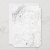 PixDezines Engagement Party Marmor/Imitate Gold Einladung (Rückseite)