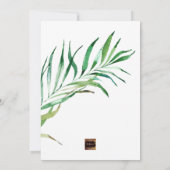 PixDezines Engagement Party Palm Fronds+Honeycomb Einladung (Rückseite)