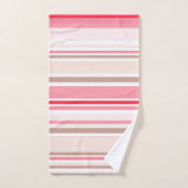 PixDezines Erdbeere+Creme einstellbare Streifen Badhandtuch Set (Handtuch)