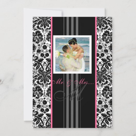 PixDezines-Ereignis.. Monogramm-Desillauge Einladung (Vorderseite)