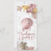 PixDezines Erntedank/Ahorn/Eiche/Imitat Rose Gold Einladung (Vorderseite)