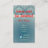 PixDezines Étienne Damask Visitenkarte (Rückseite)