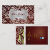 PixDezines Étienne Damask Visitenkarte (Vorne/Hinten)