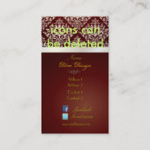 PixDezines Étienne Damask Visitenkarte (Rückseite)