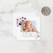 PixDezines Eucalyptus Baby Shower Vielen Dank Mitteilungskarte (Vorderseite/Rückseite Beispiel)