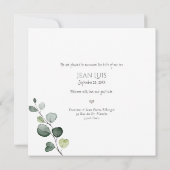 PixDezines Eucalyptus Geburtsankündigung Einladung (Rückseite)