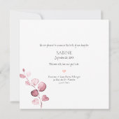 PixDezines Fall Eucalyptus Geburtsankündigung Einladung (Rückseite)