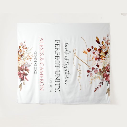 PixDezines Fall Foliaage Eukalyptus Col. 3:14 Band Wandteppich (Vorderseite (Horizontal))