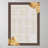 PixDezines Fall Foliage/Imitat Gold/Seating Chart Poster (Vorne)