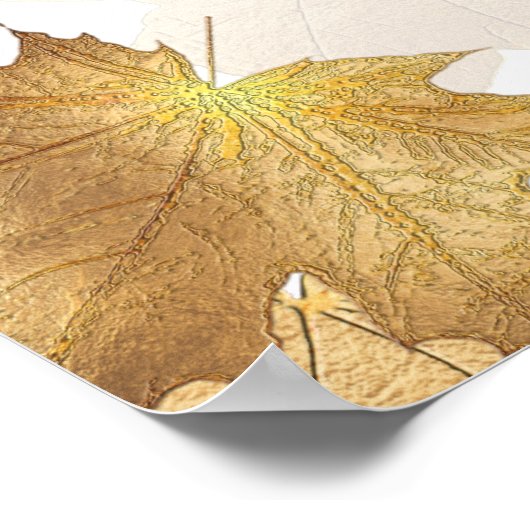 PixDezines Fall Foliage/Imitat Gold/Seating Chart Poster (Ecke)