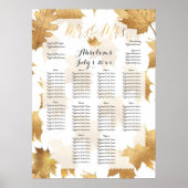 PixDezines Fall Foliage/Imitat Gold/Seating Chart Poster (Vorne)