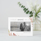 PixDezines Fall Foliage Rettete unser Datum Postkarte (Stehend Vorderseite)