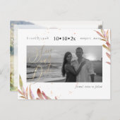 PixDezines Fall Foliage Rettete unser Datum Postkarte (Vorne/Hinten)