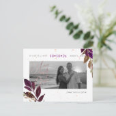 PixDezines Fall Foliage Rettete unser Datum Postkarte (Stehend Vorderseite)