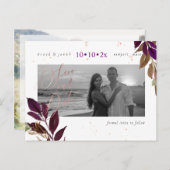 PixDezines Fall Foliage Rettete unser Datum Postkarte (Vorne/Hinten)