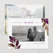 PixDezines Fall Foliage Rettete unser Datum Postkarte (Vorne/Hinten)