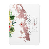 PixDezines Falsch Rose Gold Key West Map, DIY hear Magnet (Vertikal)