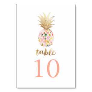 PixDezines Falsche Gold-Ananas/Tischkarten Tischnummer