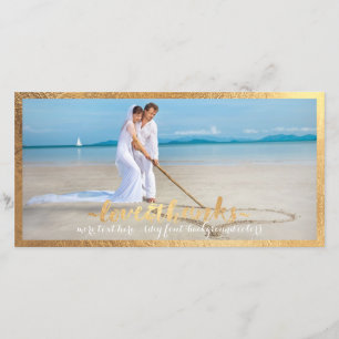 PixDezines falscher Goldrahmen/Dankeschön-Hochzeit Dankeskarte
