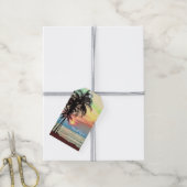 PixDezines fantasy hawaii/sunset/beach Geschenkanhänger (Mit Garn)