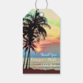 PixDezines fantasy hawaii/sunset/beach Geschenkanhänger (Rückseite)