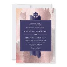 PixDezines Farbblock Navy Rose Gold Silver