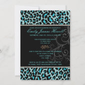 PixDezines-Farben/2012 Grads, Cheetah-Druck Einladung (Rückseite)