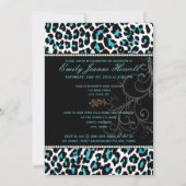 PixDezines-Farben/2012 Grads, Cheetah-Druck Einladung (Rückseite)