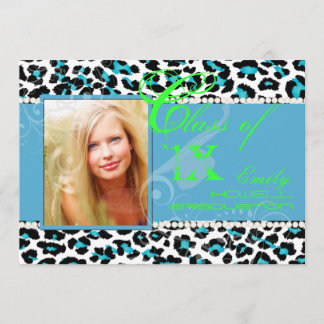 PixDezines-Farben/2012 Grads, Cheetah-Druck Einladung