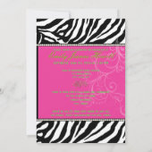 PixDezines-Farben/2012 Grads, Zebradruck Einladung (Rückseite)