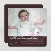 PixDezines Farben, Fotos Geburtsankündigung Ankündigung (Vorne/Hinten)