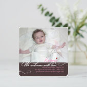 PixDezines Farben, Fotos Geburtsankündigung Ankündigung (Stehend Vorderseite)