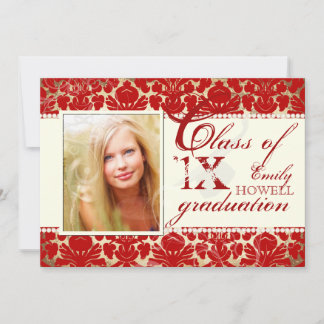 PixDezines-Farben für Text/2012 Grads, Damask Einladung
