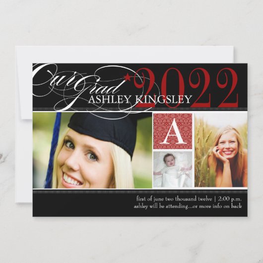 PixDezines Farben, Grade-Ankündigung Einladung (Vorderseite)