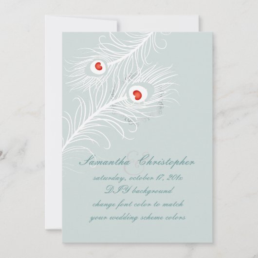 PixDezines-Farben, Pfauenwolken Einladung (Vorderseite)