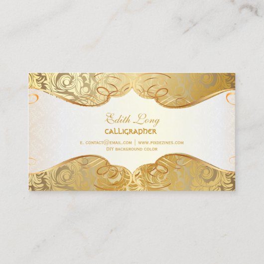 PixDezines-Farbrollen/antike Rollen Visitenkarte (Rückseite)