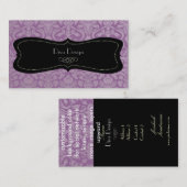 PixDezines-Farbton, Flora-Damast Visitenkarte (Vorne/Hinten)