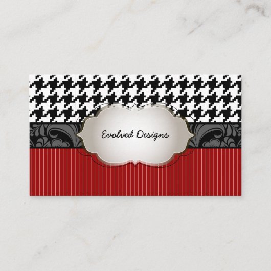 PixDezines Farbton/Hahnentrittmuster Muster Visitenkarte (Vorderseite)